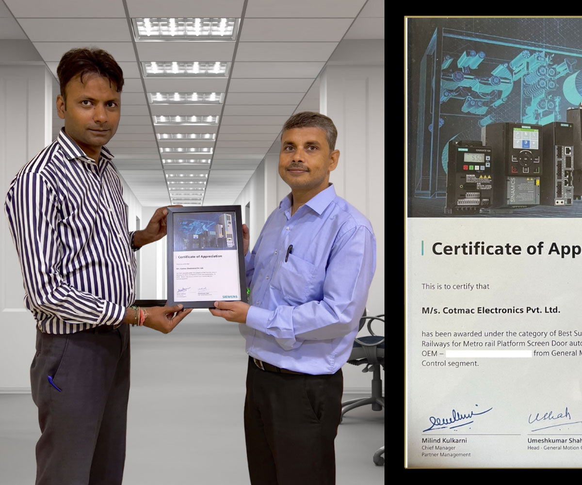 cotmac Certificate of Appreciation